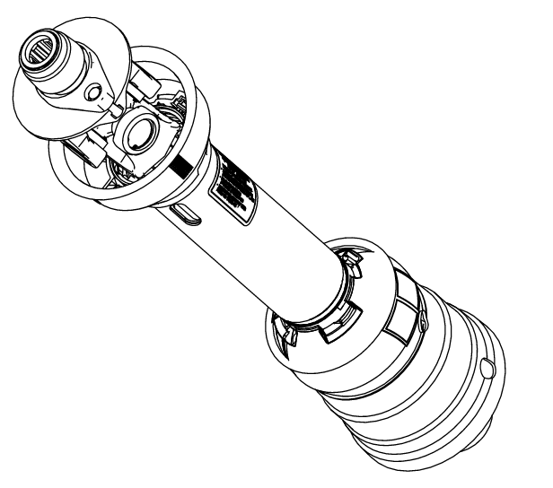 PTO Shaft Complete - 13&quot; (Yellow)