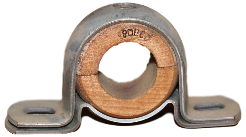 Bearing &amp; Flange Set, Wooden 1-1/4&quot;