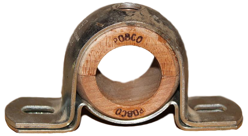 Bearing &amp; Flange Set, Wooden 1-3/8&quot; **AF