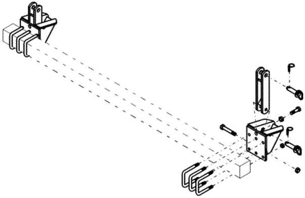 Field Hitch Mount, 820 bar (pair)(GE-197 &amp; GE-196.2 X 2)