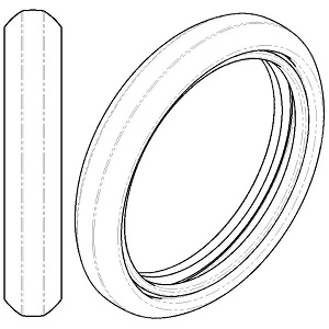 Presswheel Tyre 70mm V