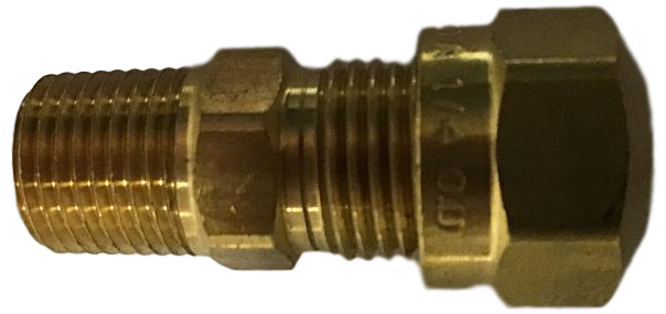 Connector, 1/8 NPT-M x 1/4&quot; Compression STR