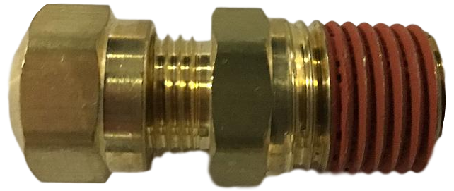 Connector, 1/4 NPT-M x 1/4&quot; Compression STR