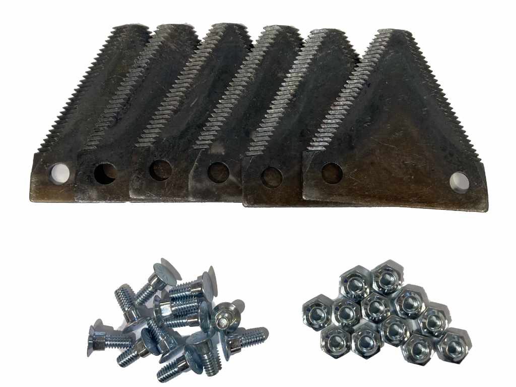 Roto-Shear Replacement Knives Set of 6 (c/w bolts &amp; nuts)